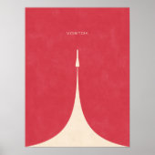 Poster Rocket Vostok - Rouge clair (Devant)