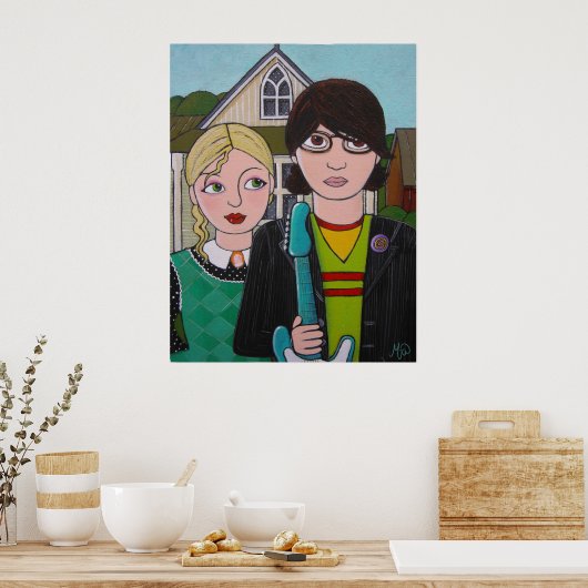 Poster rockeuse américaine (Cuisine)