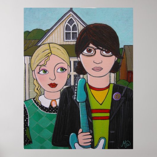 Poster rockeuse américaine (Devant)