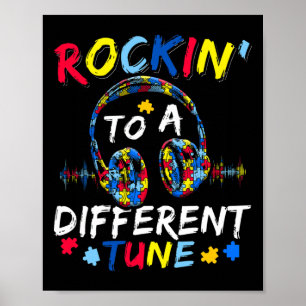 Poster Rockin' À Un Autisme Autiste Différent Tune