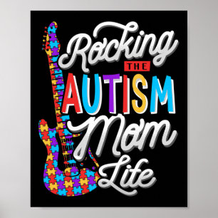 Poster Rocking The Autism Maman Sensibilisation sur l'aut