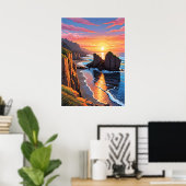 Poster Rocks de Pancake Punakaiki (Bureau à domicile)