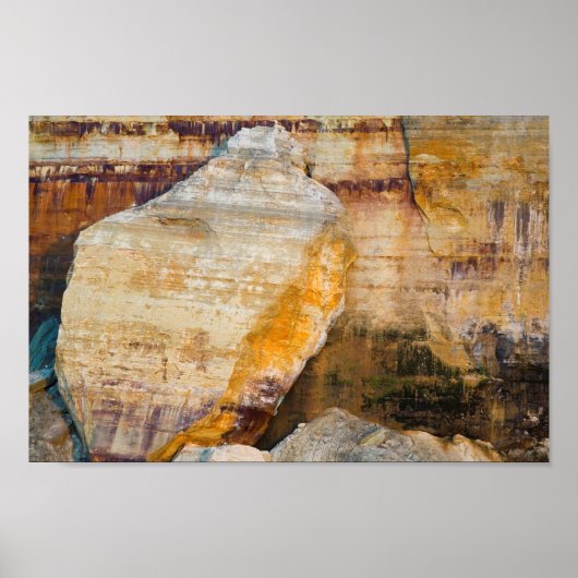 Poster Rocks, Pictured Rocks Nat'l Lakeshore, Michigan (Devant)