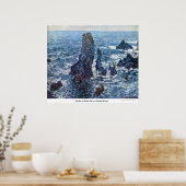 Poster Rocks sur Belle-Île par Claude Monet (Cuisine)