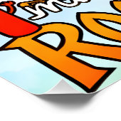 Poster Rockstar de la multiplication des maths Calculatri (Coin)