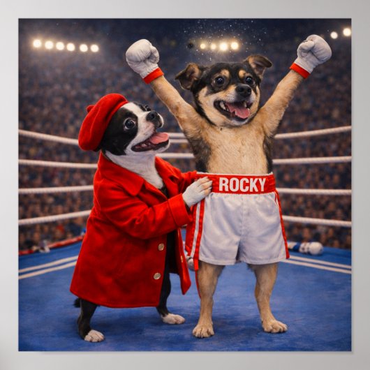 Poster "Rocky et Adrian" (Devant)