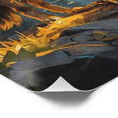 Poster Rocky Mountain Grey Wolf Art (Coin)