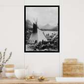Poster Rocky Mountain Park Indians 1895 (Cuisine)