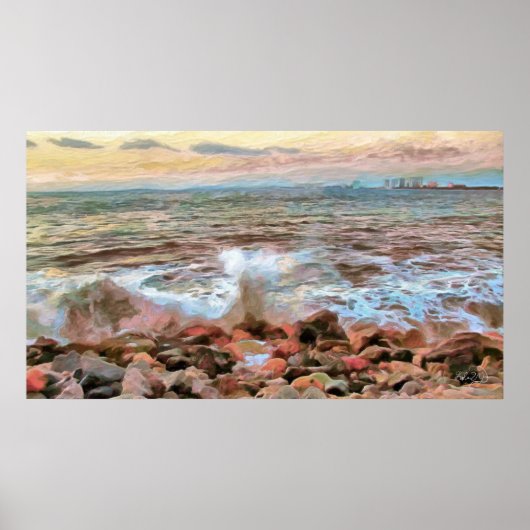 Poster Rocky Waves 0742 Art Print (Devant)
