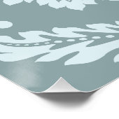 Poster Rococo Damask Art I Duck Egg Blue+Teal (Coin)