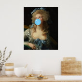 Poster Rococo Lady avec Bubblegum Altered Art Imprimer (Cuisine)