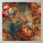 Poster Rococo Orné Période Florale (Devant)