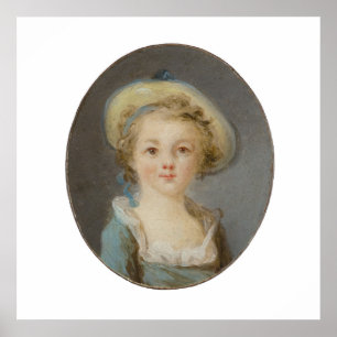 Poster Rococo Portrait d'enfant en art Casquette Imprimer