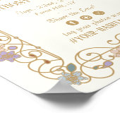 Poster Rococo Revival Elegant Vintage Floral Wedding (Coin)