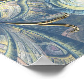 Poster Rococo Rich Motif design avec Masques (Coin)