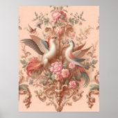 Poster Rococo rose Baroque Fleur Morris (Devant)