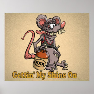 Poster Roddy Rat Fink Style Moonshine #3 Dessin