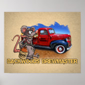 Poster Roddy Rat Fink Style Moonshine Brewmaster dessin (Devant)