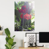 Poster Rode Bloemen (Thuiskantoor)