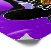 Poster RODE D'ASCLEPIUS 7 CHAKRAS, YOGA LOTUS POSE violet (Coin)