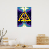 POSTER RODE DU SYMBOLE DE DENTISSE DENTISTE ASCLEPIUS (Cuisine)