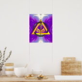 POSTER RODE DU SYMBOLE DE DENTISSE DENTISTE ASCLEPIUS (Cuisine)
