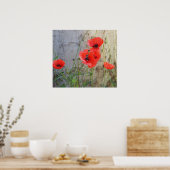 Poster Rode Veldcorn Poppies (Keuken)