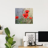 Poster Rode Veldcorn Poppies (Thuiskantoor)