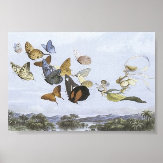 Poster - rode vlinders (Voorkant)