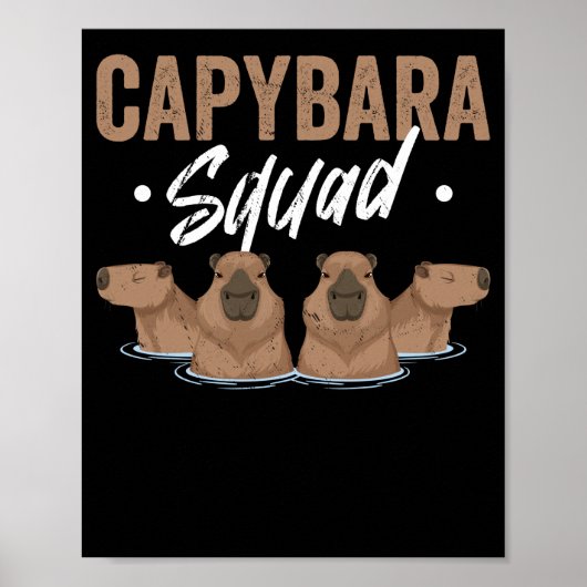 Poster Rodent Capybara de l'équipe animale (Devant)