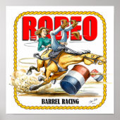 Poster Rodeo Barrel Racer (Devant)