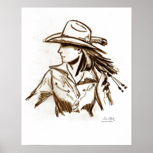 Poster Rodeo Cowgirl