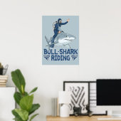 Poster Rodéo de Requin Bull (Bureau à domicile)