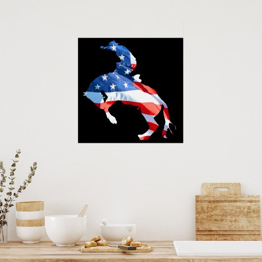 Poster Rodeo is America - Bronco Riding (Cuisine)