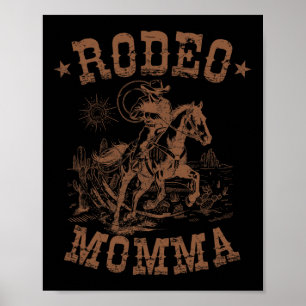 Poster Rodeo Momma Western Cowboy Famille Matching Mère'