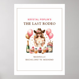 Poster Rodéo Occidental Cowgirl