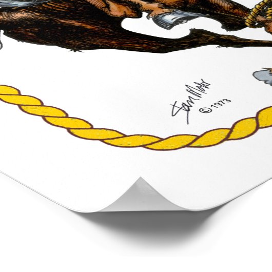 Poster Rodeo Saddle Bronc Rider Imprimer (Coin)