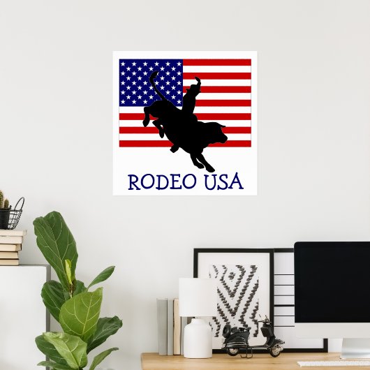 POSTER RODEO USA (Bureau à domicile)