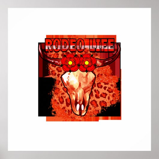 Poster Rodéo vie T-shirt classique (Devant)