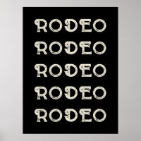 Rodeo Western Typographie Wall Art Ranch Cabine Ac