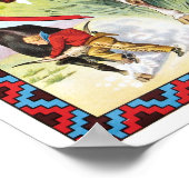 Poster Rodeo & Wild West Show, 1910. Publicité vintage (Coin)