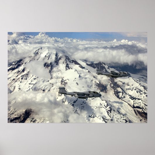 Poster Rôdeur et mont Rainier d'EA-6B (Devant)