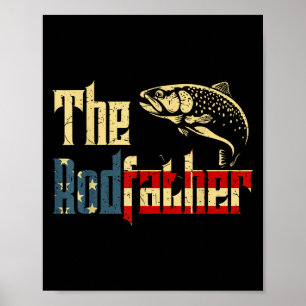 Poster Rodfather Funny Truite Voler Pêcher Papa Cadeau De