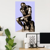 Poster Rodin "The Thinker" - Toile (Bureau à domicile)