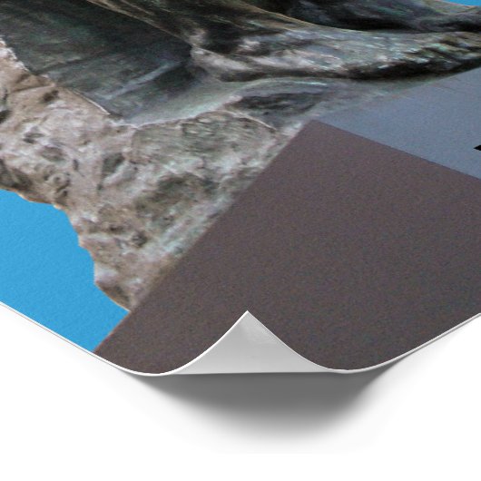 Poster Rodin's Thinker Statue - Penser positif (Coin)