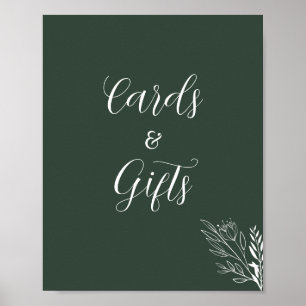 Poster ROE Dusky Green & White Cartes Cadeaux Signal