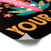 Poster Roe Roe Votre Vote - Fleurs Féministes Florales Fe (Coin)