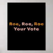Poster Roe Roe Votre Vote Pro Choice Femmes (Devant)