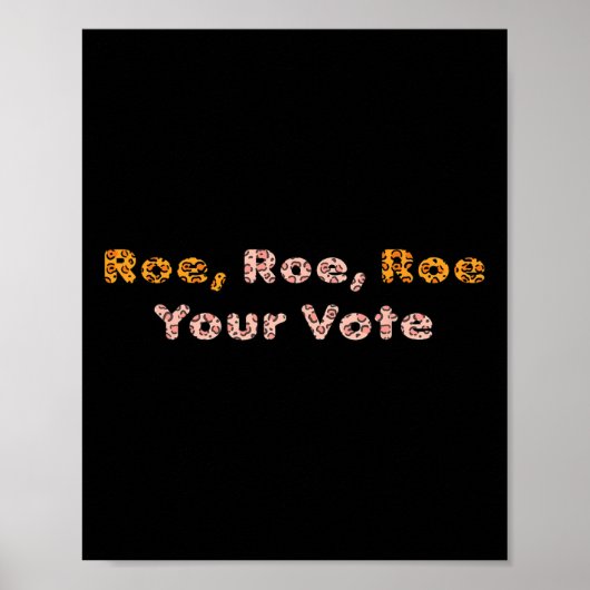 Poster Roe Roe Votre Vote Pro Choice Femmes (Devant)