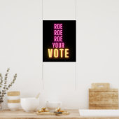 Poster Roe Ton Vote Pink Neon (Cuisine)